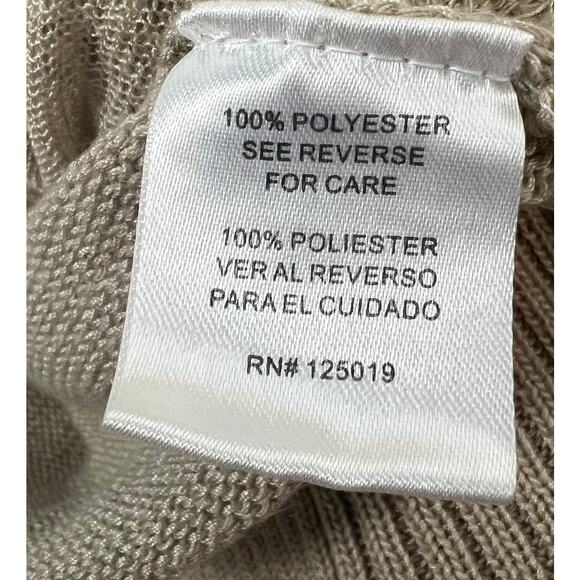 Joseph A. Crochet Sweater Tan Short Sleeve Floral Boho Sz XL - Picture 6 of 8